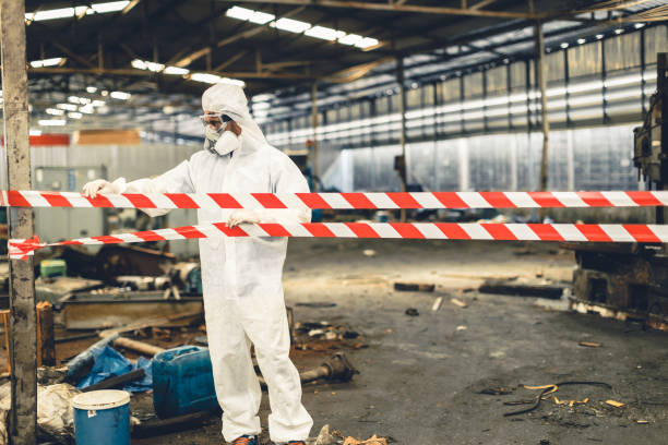 Professional Hoarding Cleanup technician working in Bellport, NY